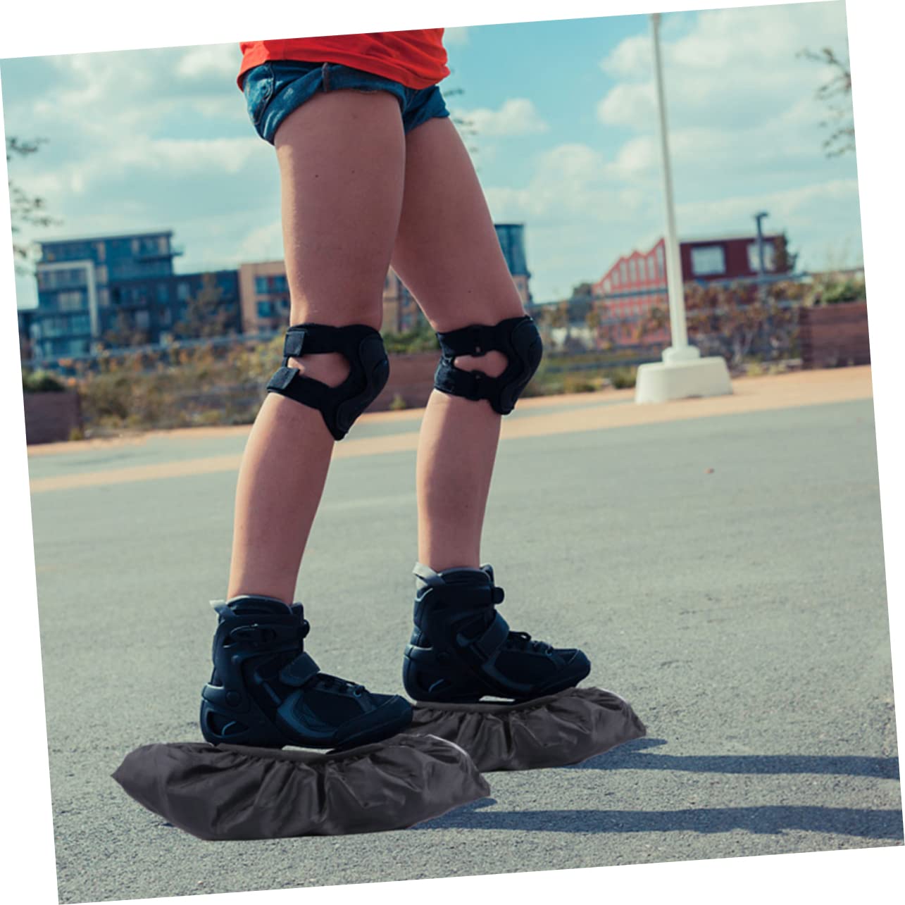 BESTonZON Coprila Lama per su Ghiaccio Copertura Elastica Accessori Resistenti per Pattinaggio Protezione per Lame Pattinaggio