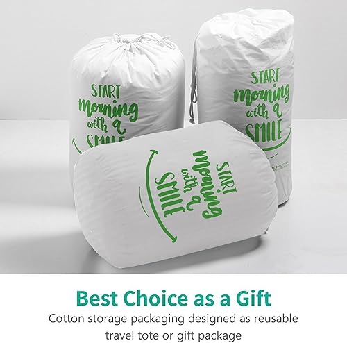 Miniatura 9 de APSMILE - Edredón de plumón, grueso para clima invernal y personas friolentas, ultra suave, algodón 100% orgánico, blanco, King, de 106 x 90 pulgadas