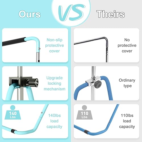 Miniatura 6 de Barras de gimnasia para niños, barras horizontales de gimnasia de altura ajustable con cubierta protectora expandible junior entrenamiento barra