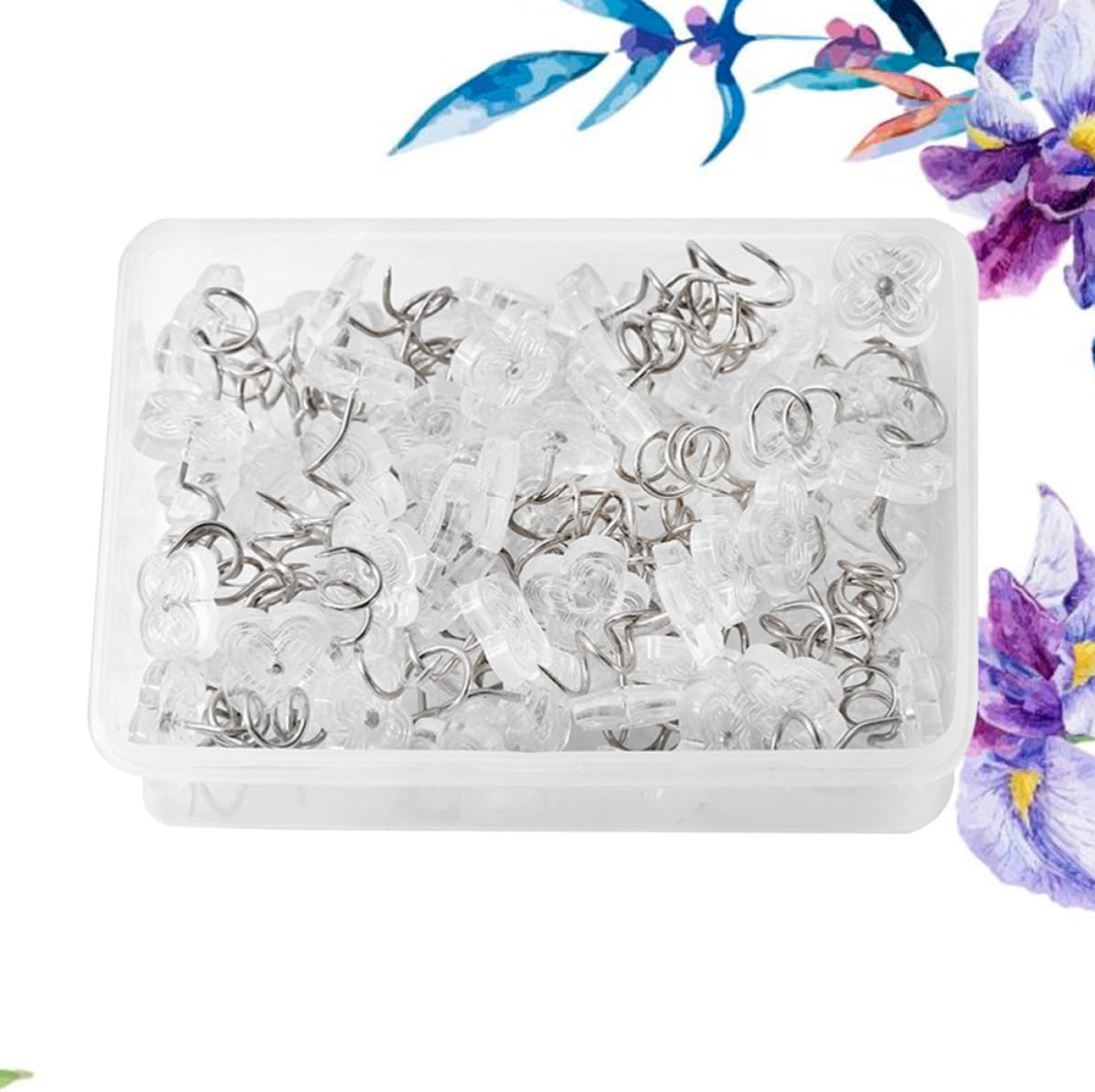 Stainless Steel Bed Skirt Nails ABS 100pcs Flower Shaped