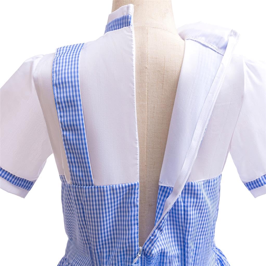 Lito Angels Wizard Book Character Blue Gingham Fancy Dress Up Costume Outfit for Kids Girls Age 4-5 Years - Image 4
