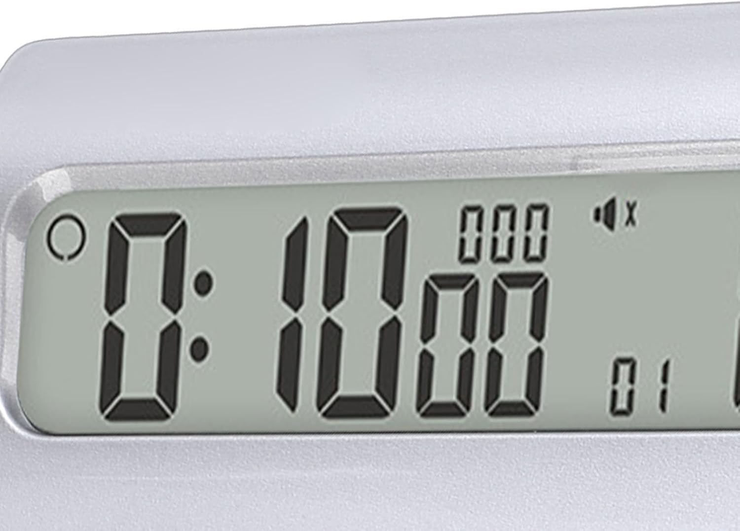 Labeled diagram of the Fockety Chess Timer showing all buttons and display elements