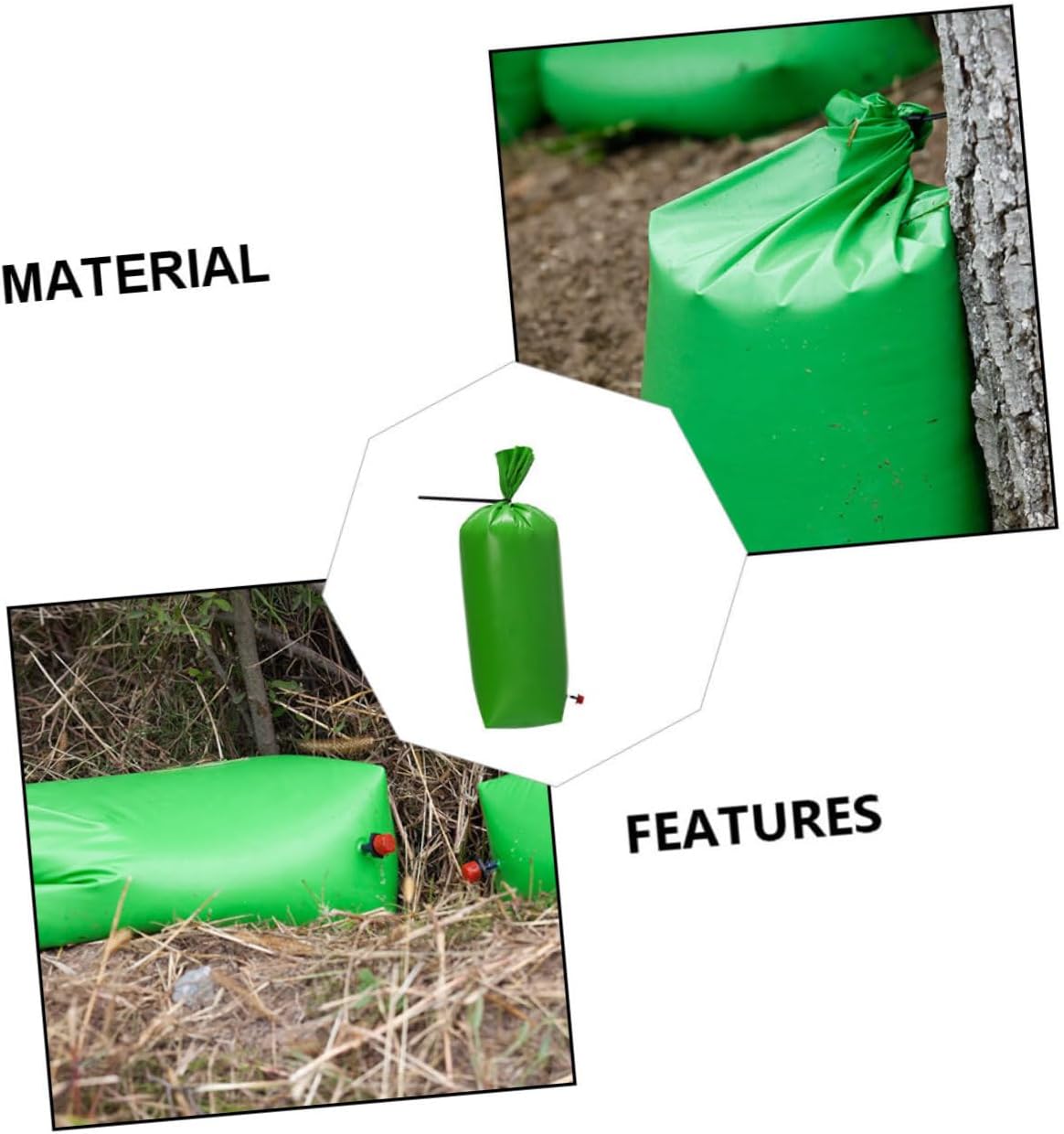 POPETPOP 3pcs Durable Drip Irrigation Water Bag for Trees Watering for Shrubs Plants Heavy Duty Space Saving Easy Use Water Saving