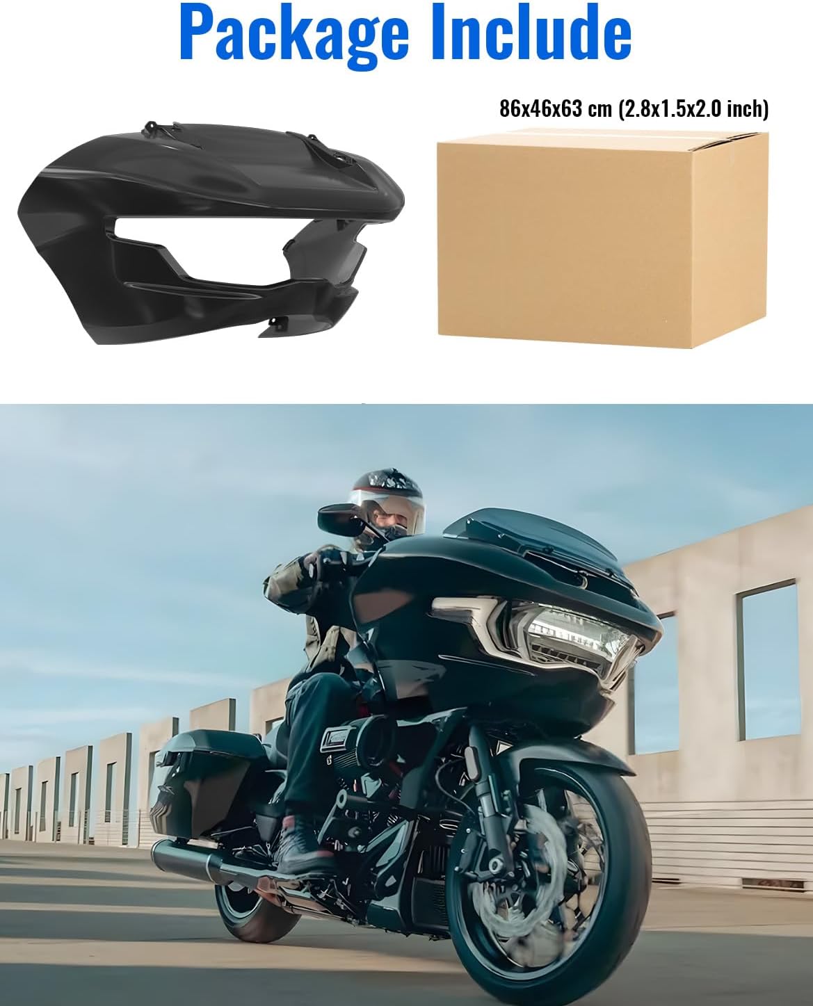 Front Outer Fairing for Road Glide 2024, Black Headlight Cover Inner Fairing Fit for Harley Touring CVO Road Glide 2023-2025 ST FLTRX FLTRXSTSE 2024-2025 Accessories,Matte Black