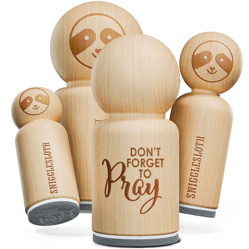 Don't Forget to Pray Inspirational Rubber Stamp for Stamping Crafting Planners - 1-1/4 Inch Large