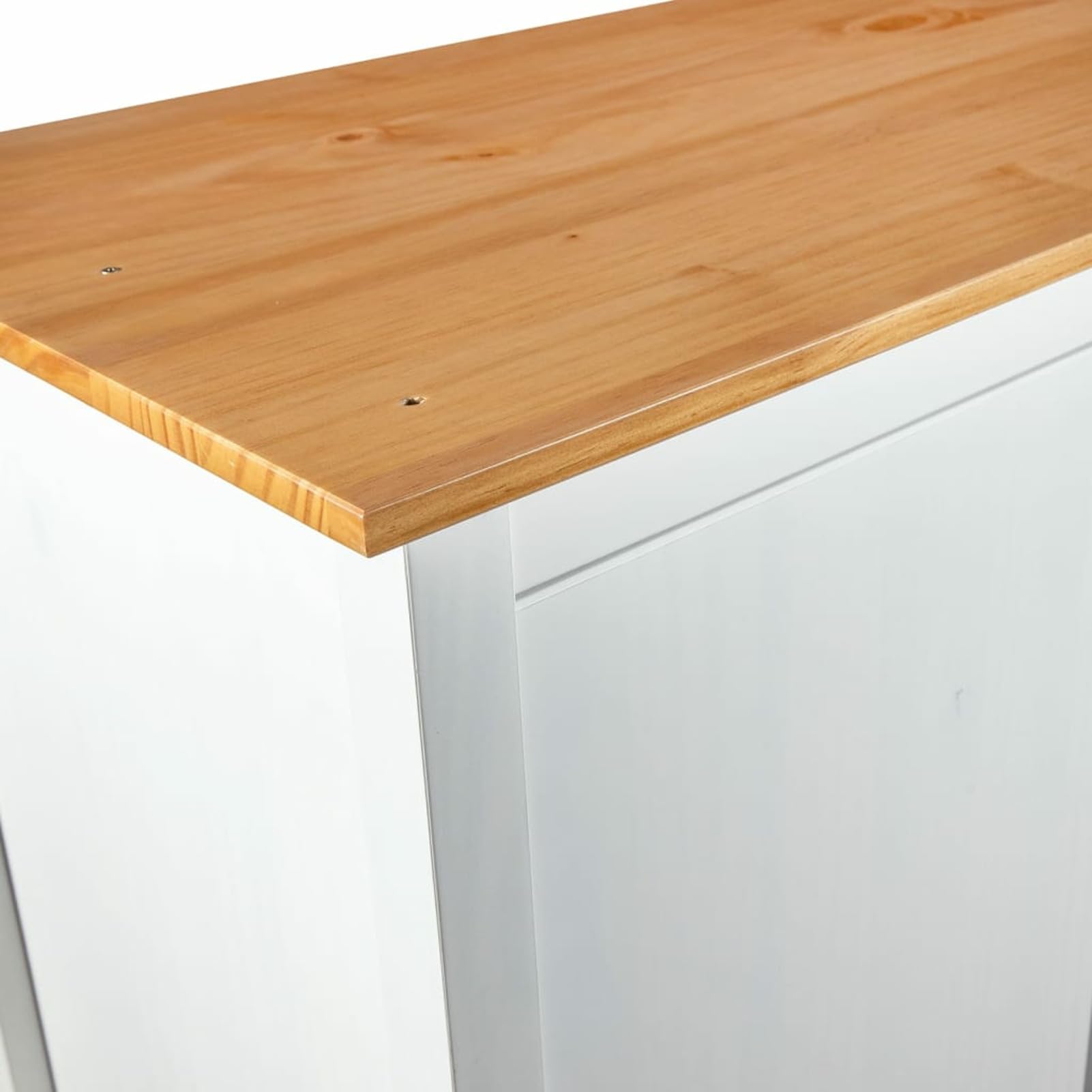 Homgoday 3-türiger Kleiderschrank Hill Weiß 127x50x170cm Kiefer Massivholz Kleiderschrank Kleideraufbewahrung Schränke für Schlafzimmermöbel Möbel