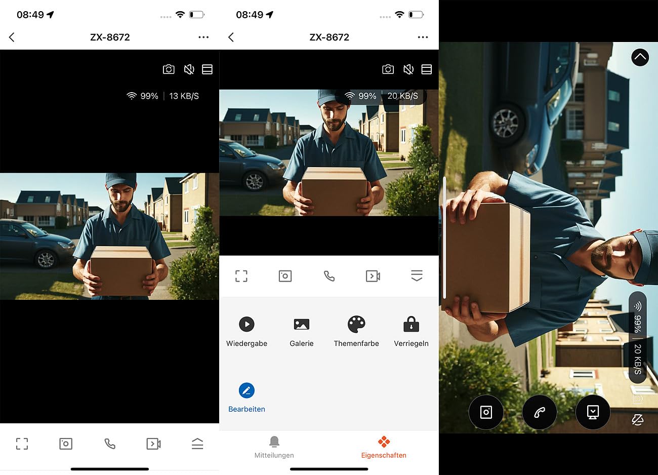 Somikon Türsprechanlage: WLAN-Full-HD-Video-Gegensprechanlage mit 17,8-cm-Touchscreen (7"), App (Gegensprechanlage mit Kamera, Video Türsprechanlage WLAN, Funk)
