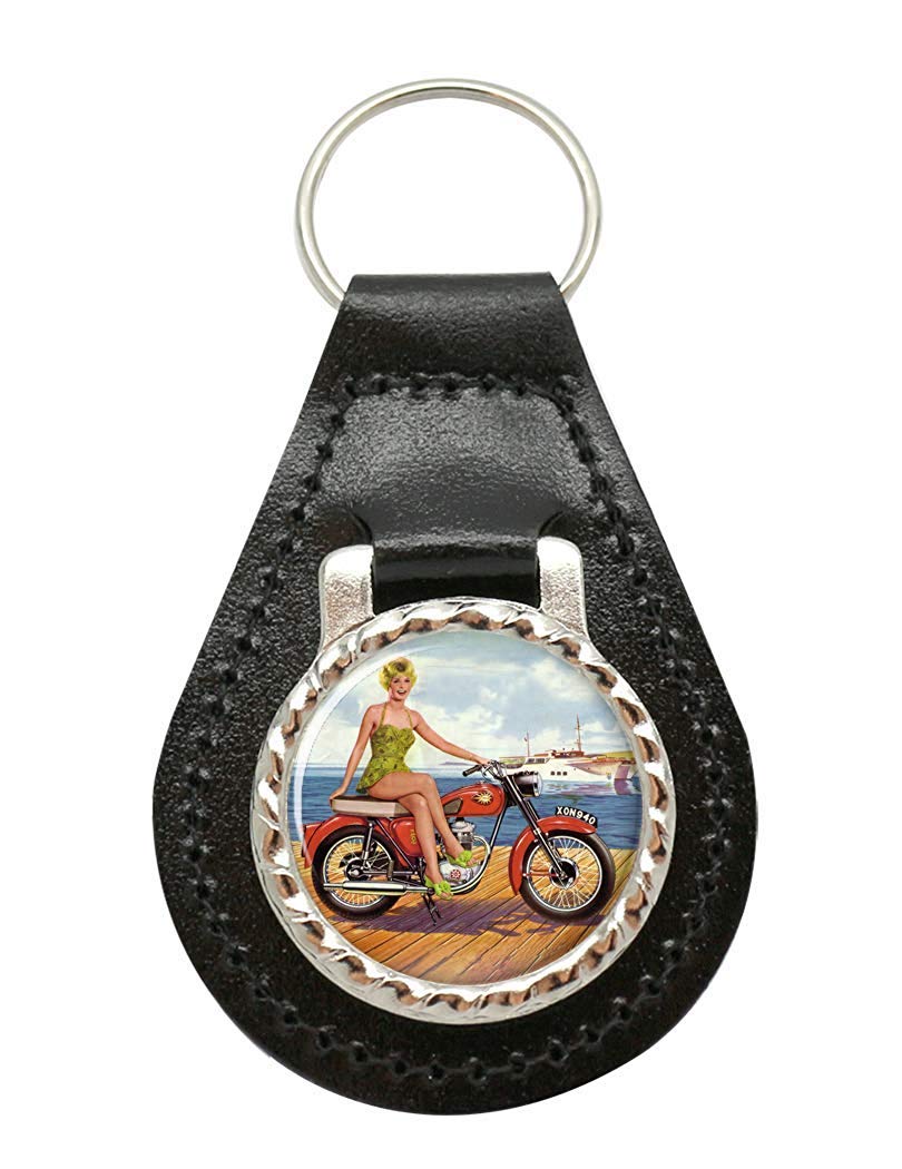 Giftshop UK BSA Bantam Motorcycle Leather Key Fob