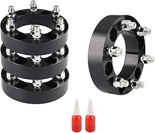 4PCS 6x5.5 Wheel Spacers for 1999-2022 Silverado 1500,1995-2022 Tahoe,1999-2022 Sierra 1500, 1.5 Inch 6x139.7 wheel spacers 108mm Hub Bore with 14x1.5 Studs, Bounce with 2 Thread Locking Adhensive