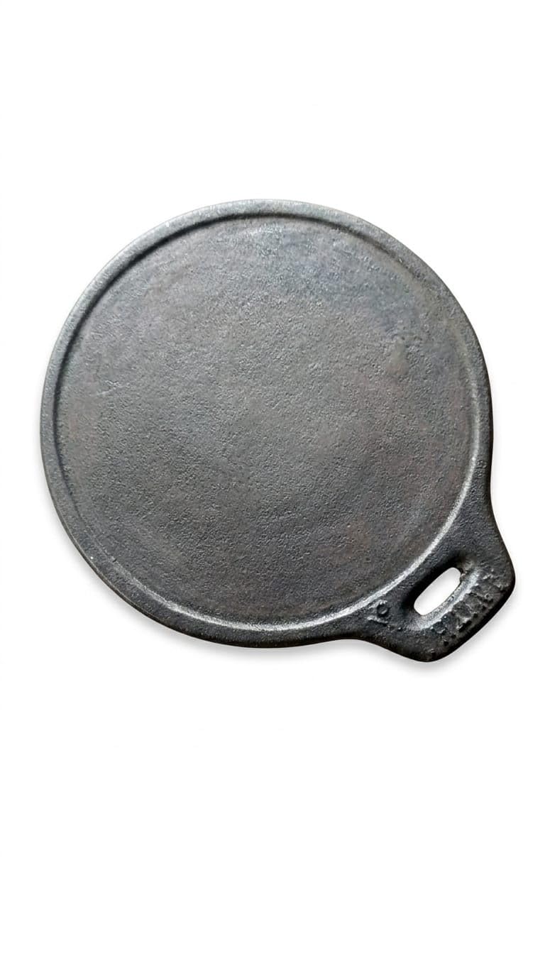 Lets Buy Metals Cast Iron Dosa Kallu Tawa, Black, 10 Inch, Pre-Seasoned, Non-Stick, for Dosa, Uttapam, Roti-picture-17