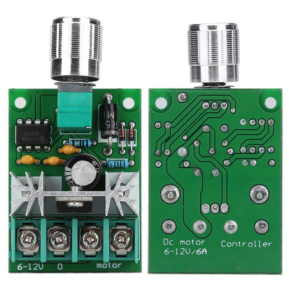 DC Motor Governor, 6V-12V 6A PWM DC Motor Governor High Power Stepless Variable Speed Switch Designed with Convenient Screw Terminals for Quick Wiring: Tools & Home Improvement