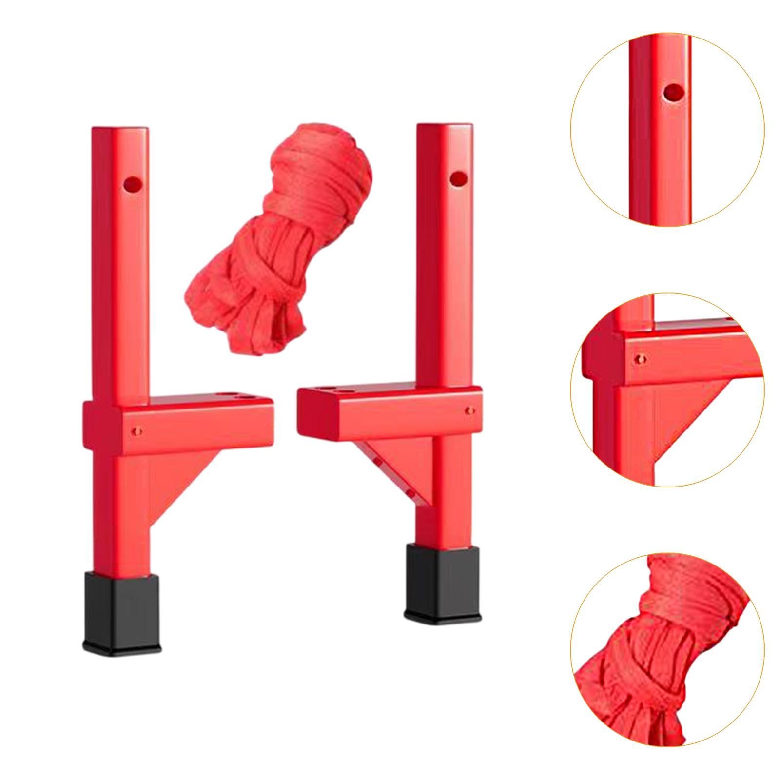 Colcolo 2 Stück Holzstelzen Kinder Cosplay Rollenspiel Stelzen Aus Massivholz mit Antirutschabdeckung für Theaterproben Straßenfeste Anime Expo Volkstanz, Rot, 50cm