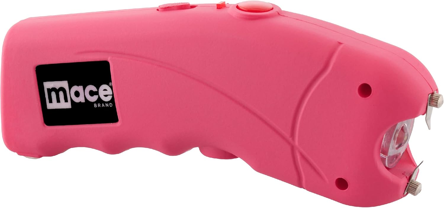 Mace Brand 2,400,000 Volt Ergo Stun Gun with Bright LED (Pink) Features an On/Off