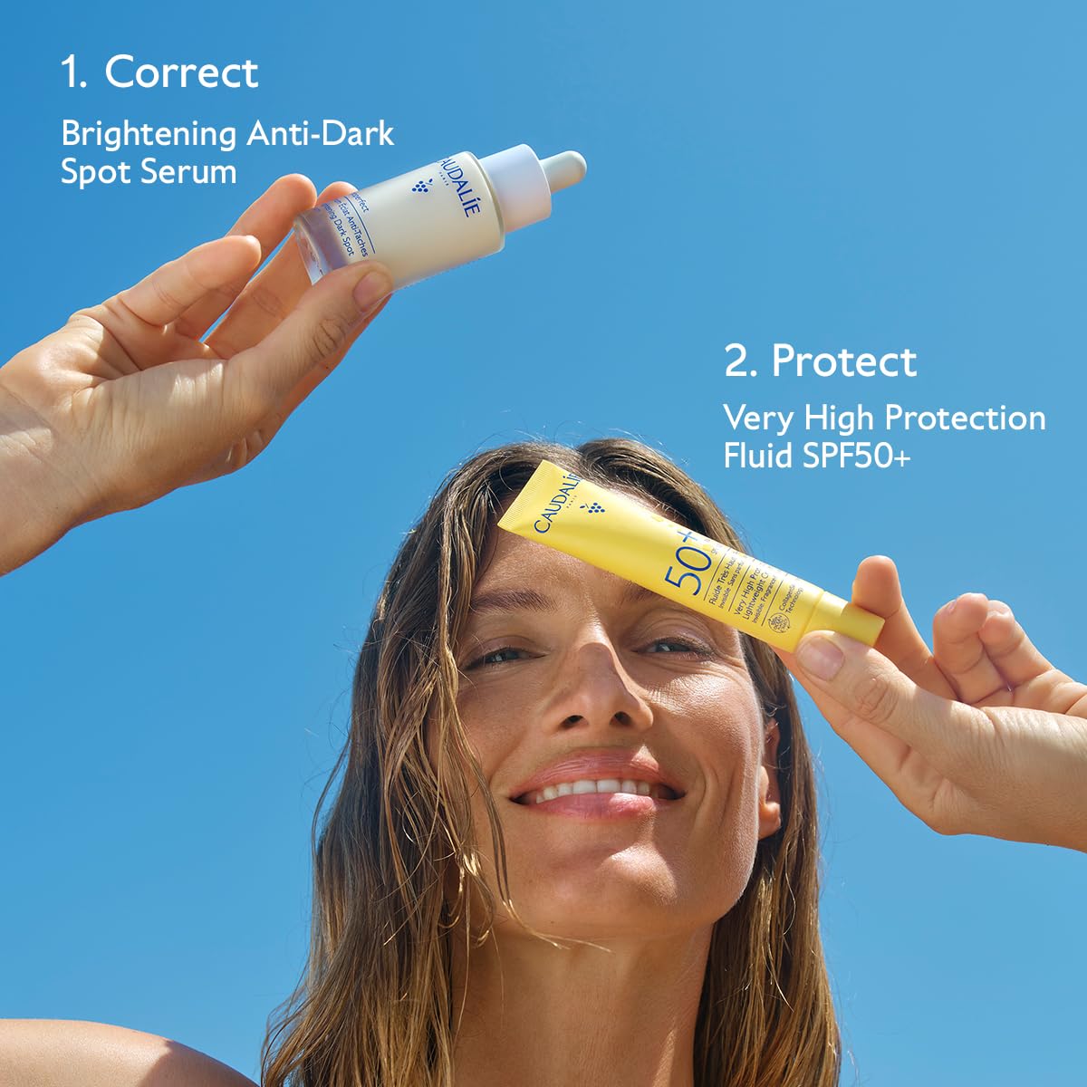 Caudalie Vinoperfect Serum 30 ml (Volle Größe) + Gratis Vinosun Sonnenschutz LSF 50+ 20 ml | Vitamin-C-Alternative mit Viniferine
