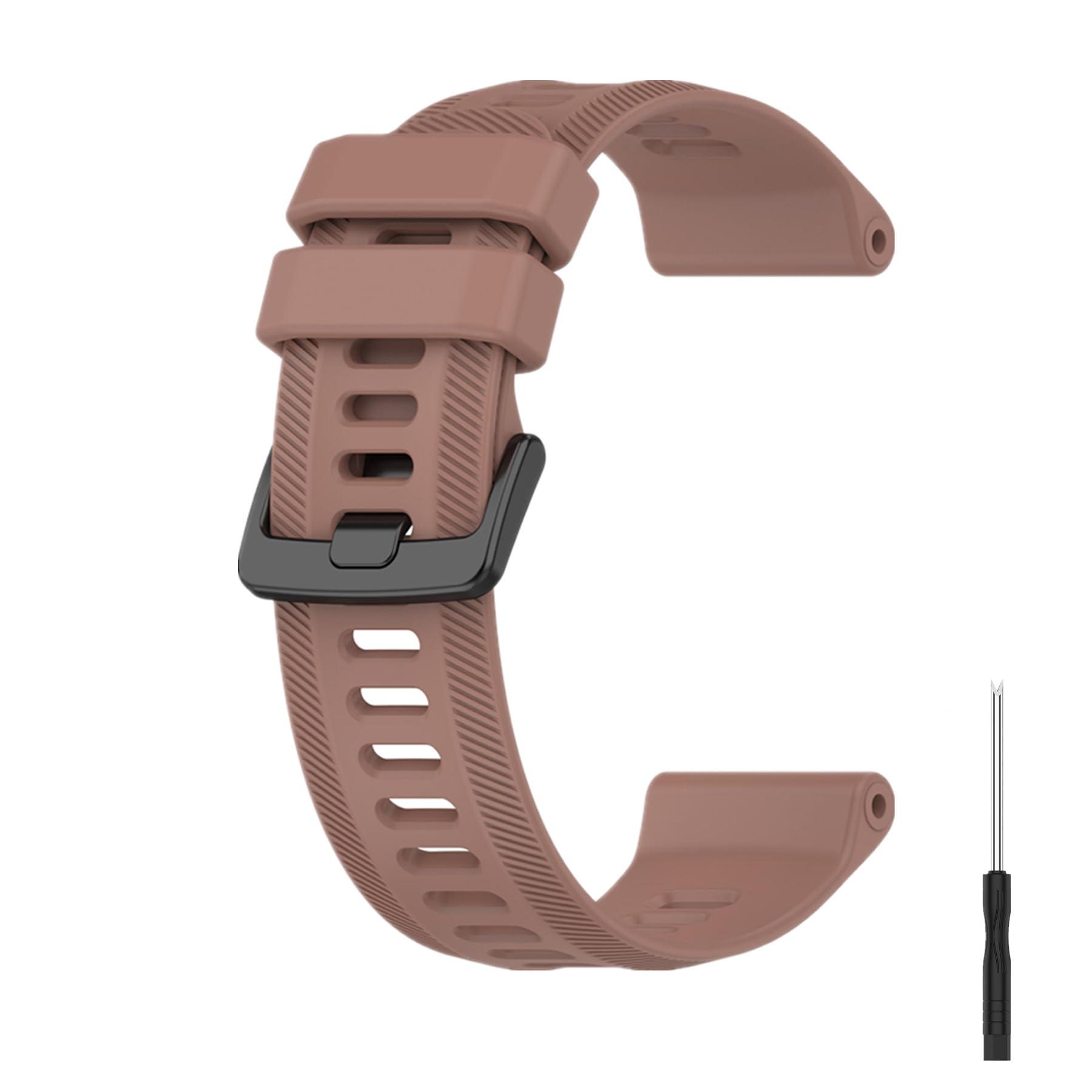 Muovrto Replacement Strap for Garmin Forerunner 745,Silicone Soft Watch Strap for Garmin Forerunner 965/Forerunner 955 (Coffee)