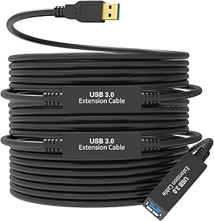 75FT USB 3.0 Active Extension Cable, USB 3.0 Extension Cord A-Male to A-Female, With High-Speed Data Signal Amplifier, Compatible With Quest 3.VR,Rift.360 Kinect. Xbox,Webcam.PS4 HD Camera or More