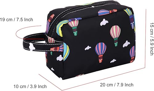 Miniatura 4 de HUA ANGEL Bolsa de cosméticos de viaje, bolsa de maquillaje floral, pequeña bolsa organizadora portátil de maquillaje con cremallera para mujer,
