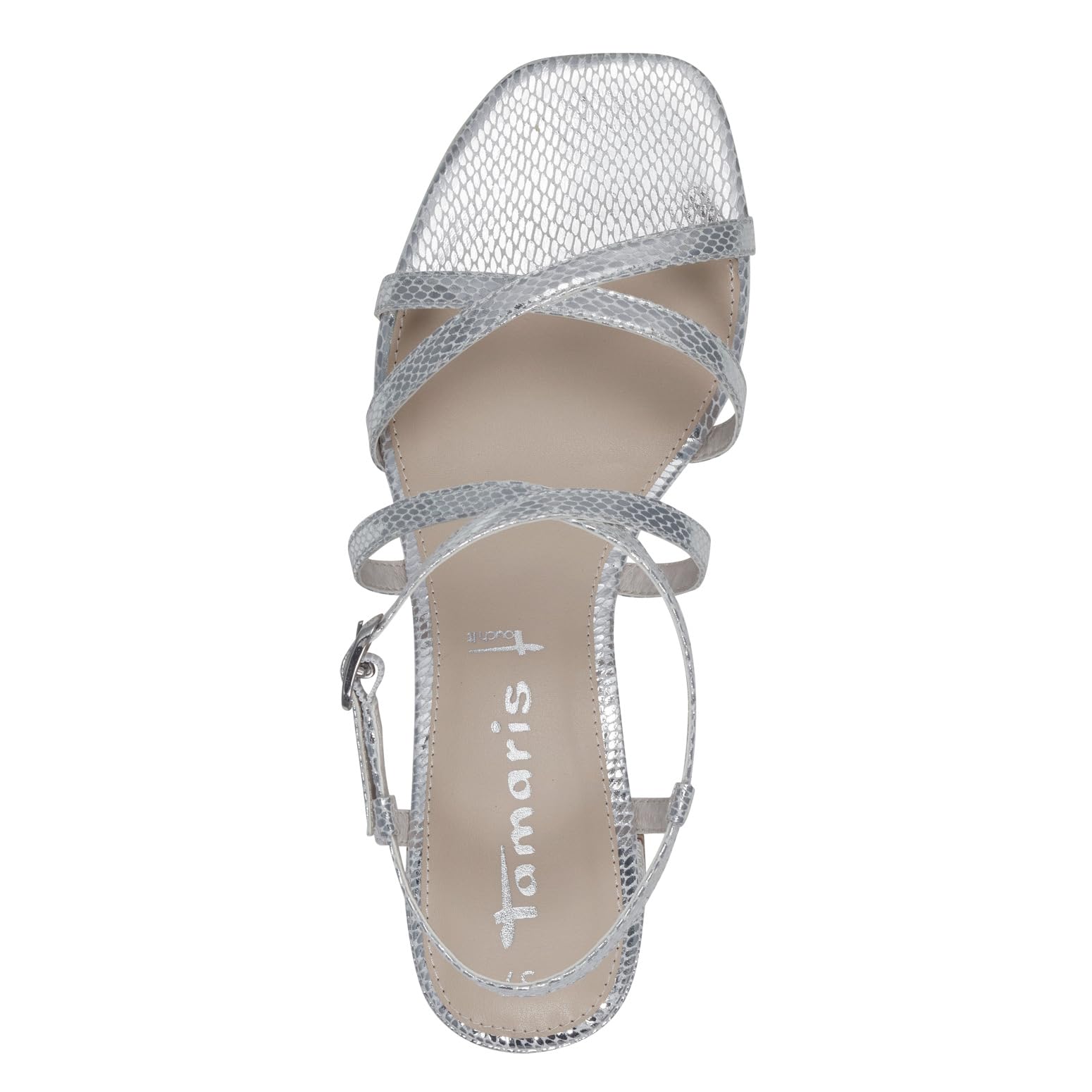 Tamaris Sandalette 1-28204-42 weit | Die TAMARIS Damen Sandalette hat einen 5 cm hohen Blockabsatz und bietet dank ANTIshokk- und TOUCH-IT-Technologie.