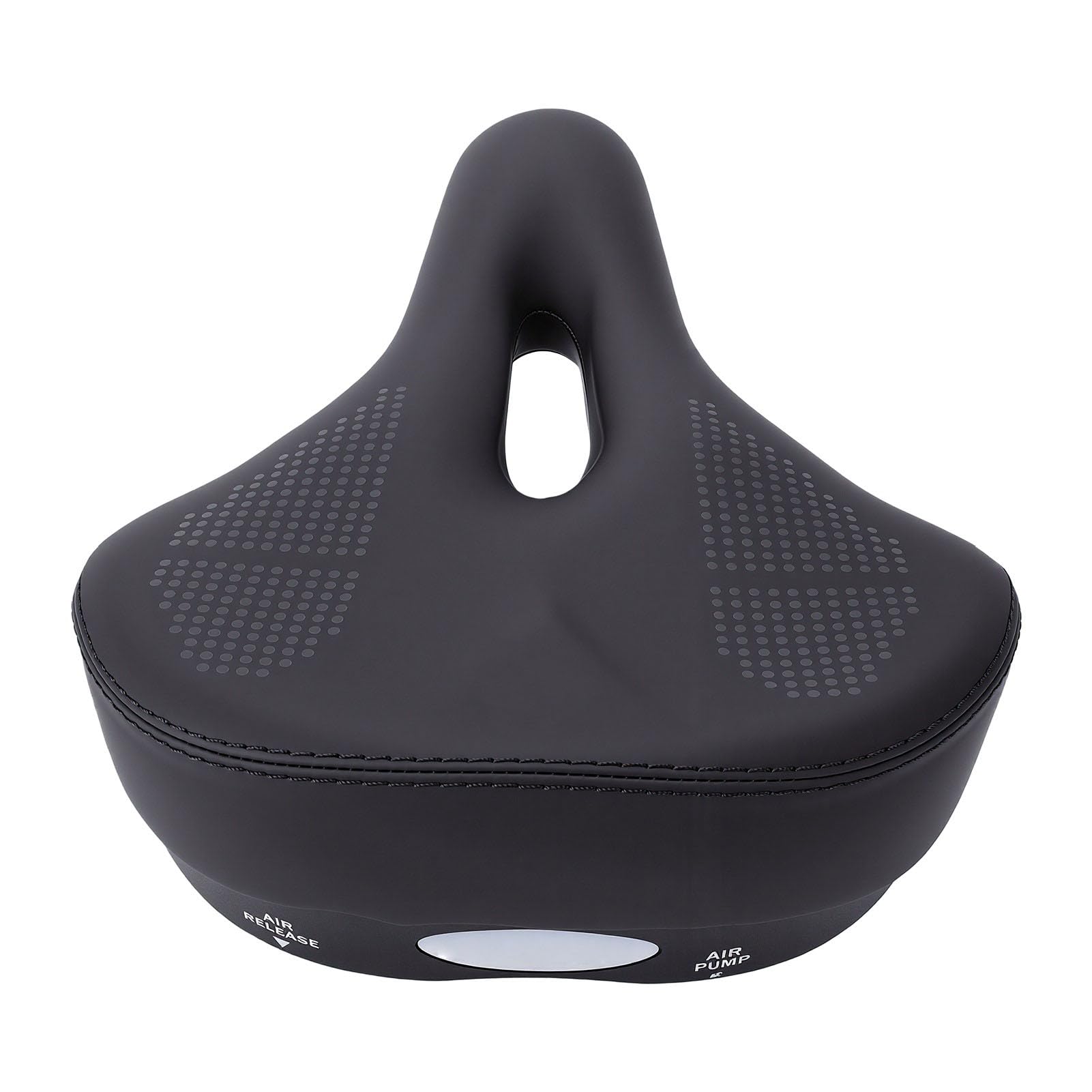 Sella Bici con Ammortizzazione a Sfere 21x27cm for Ciclismo | Materiale PU impermeabile e traspirante, cuscino d\'aria gonfiabile, design più spesso, riduce la pressione