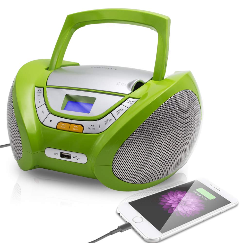 Buy Lauson CP744 Portable Stereo Boombox CD Player with Radio FM, USB
