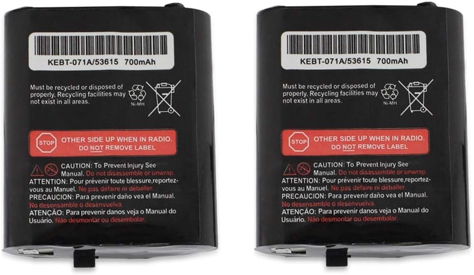 Replacement KEBT071A/53615 Battery Packs, TFSeven 2Pcs 700mAh Talkabout Rechargeable Battery