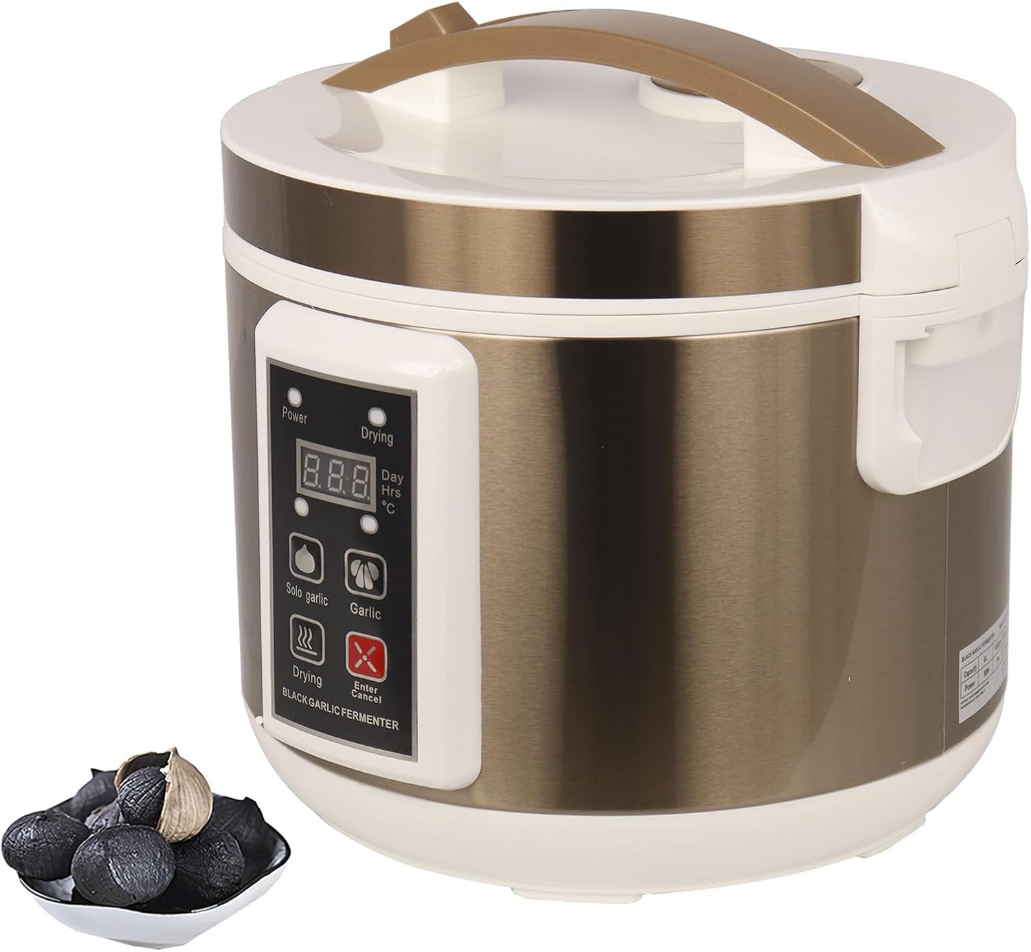 110V 6L Black Garlic Fermenter Intelligent Fully Automatic Black Garlic Machine Black Garlics Ferment Pot Garlic Ferment Box Black Garlic Maker DIY Cooker
