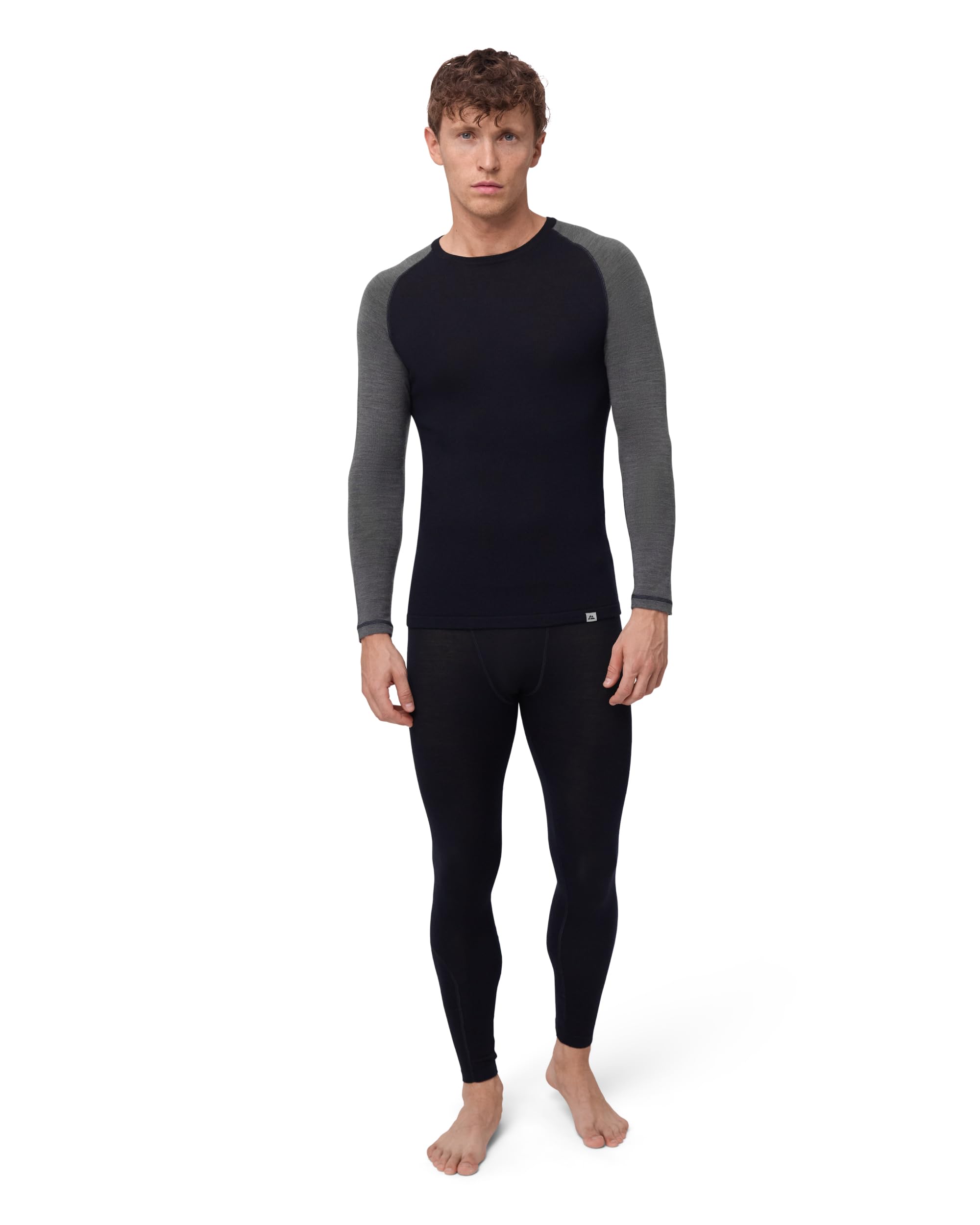 DANISH ENDURANCE Intimo Termico Uomo Lana Merino, Maglia Termica Uomo e Pantaloni Termici, Calzamaglia Termica Uomo Invernale per Sci, Trekking