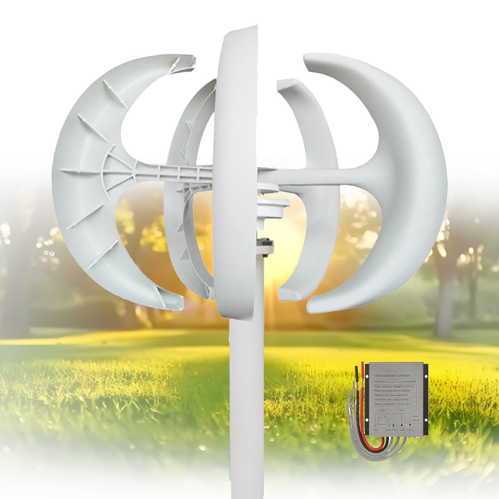 Windkraftanlagen-Bausatz, leistungsstark, 48 V, 16000 W, 3-phasig, Wechselstrom, Permanentmagnet, Vertikalachse, 5 Rotorblätter mit Steuerung für Hybrid-Wind-Solar-Systeme, energieeffizient,