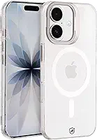 Gshield Capa Case Capinha Premium Compatível com Magsafe Crystal Stand em Acrílico, com Alça Suporte Elevada na Câmera, NÃO AMARELA (Transparente, iPhone 17)