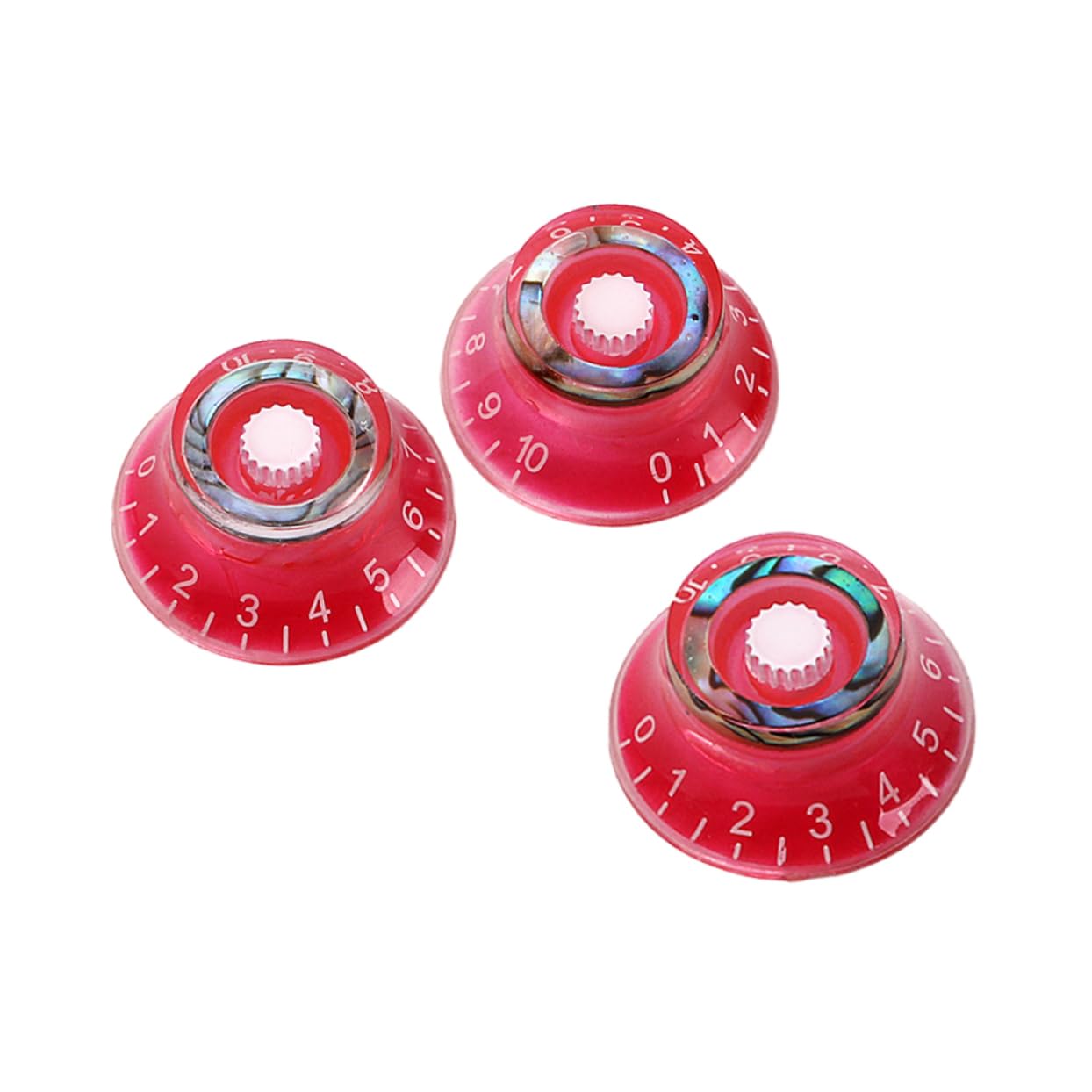VICASKY Replacement Guitar Knobs Volume Tone Control 3pcs Set Shell Round Knobs Gd49 Easy Install