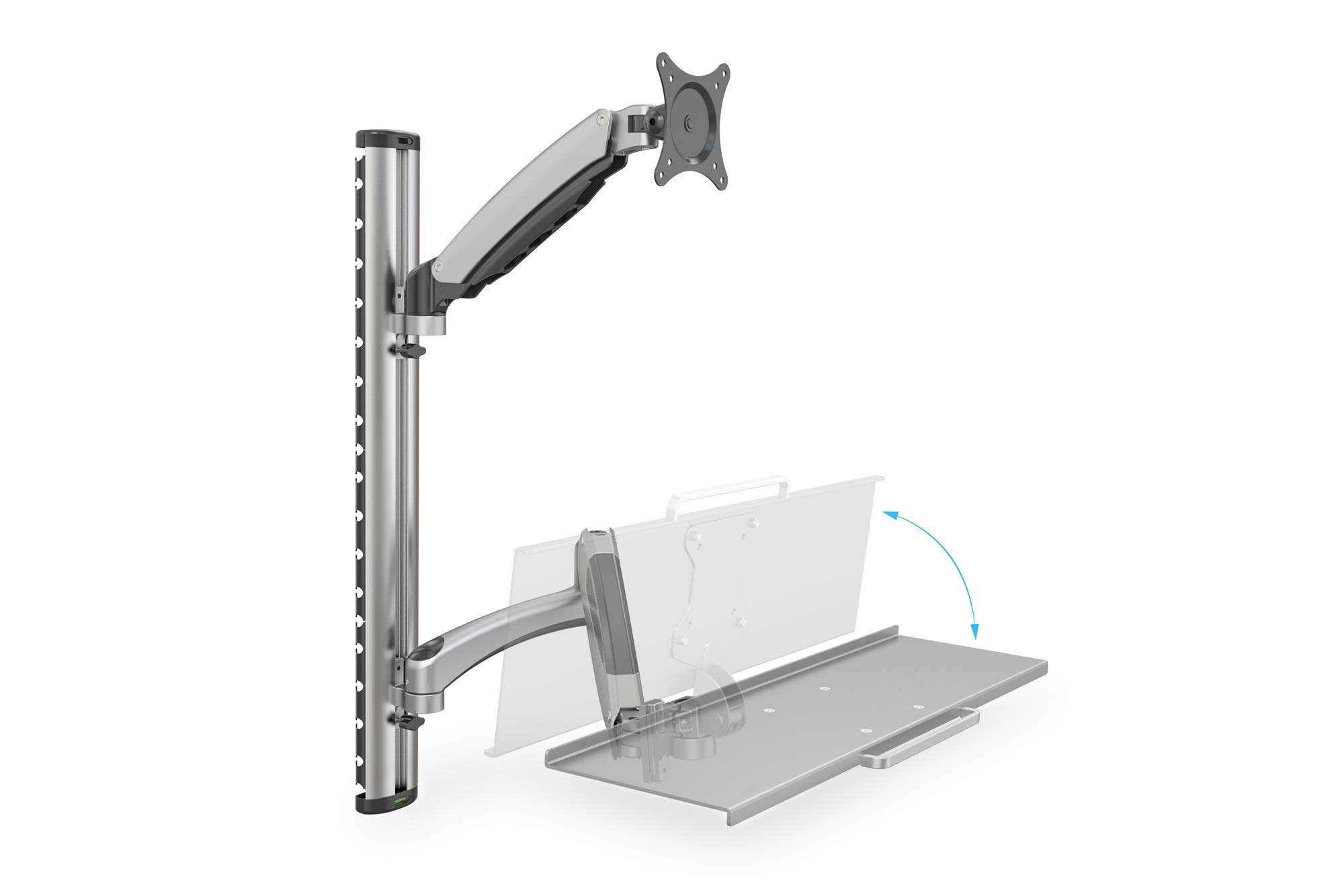 DIGITUS Bras pivotant pour Moniteur LCD/LED, avec Support Clavier