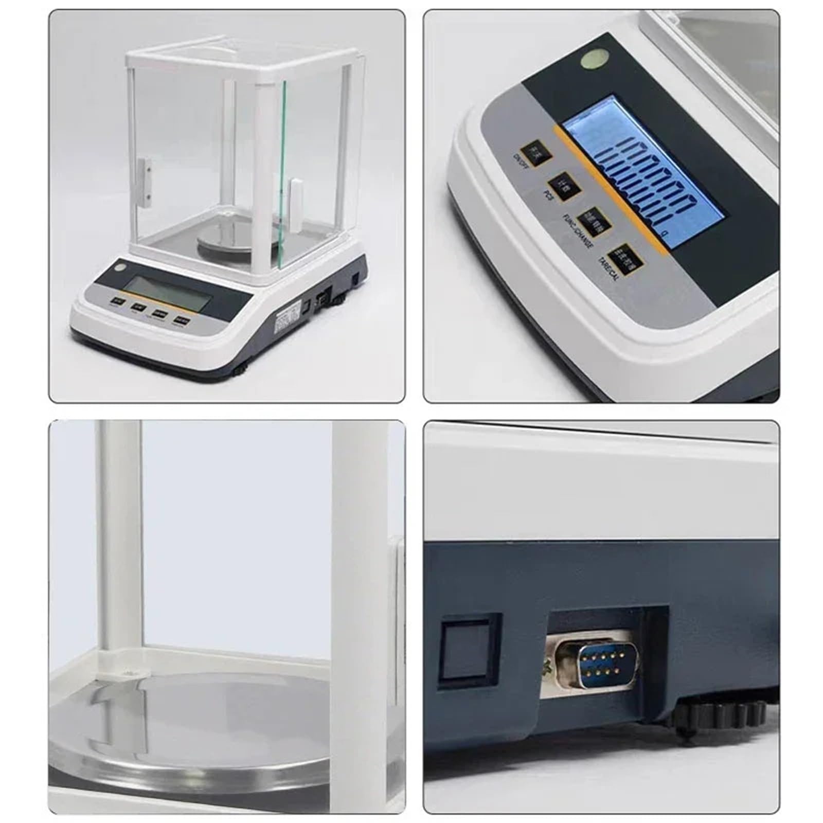 Bilancia analitica di precisione da laboratorio, bilancia con doppio display, digitale for gioielli, 200 g/300 g/500 g, 0,001 Di livello commerciale