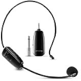 Bietrun Wireless Microphone Headset, UHF Wireless Headset Mic System, 160ft Range,1/8'' and 1/4'' Plug, for Speakers, Voice Amplifier, PA System(Not Supported AUX/iOS)