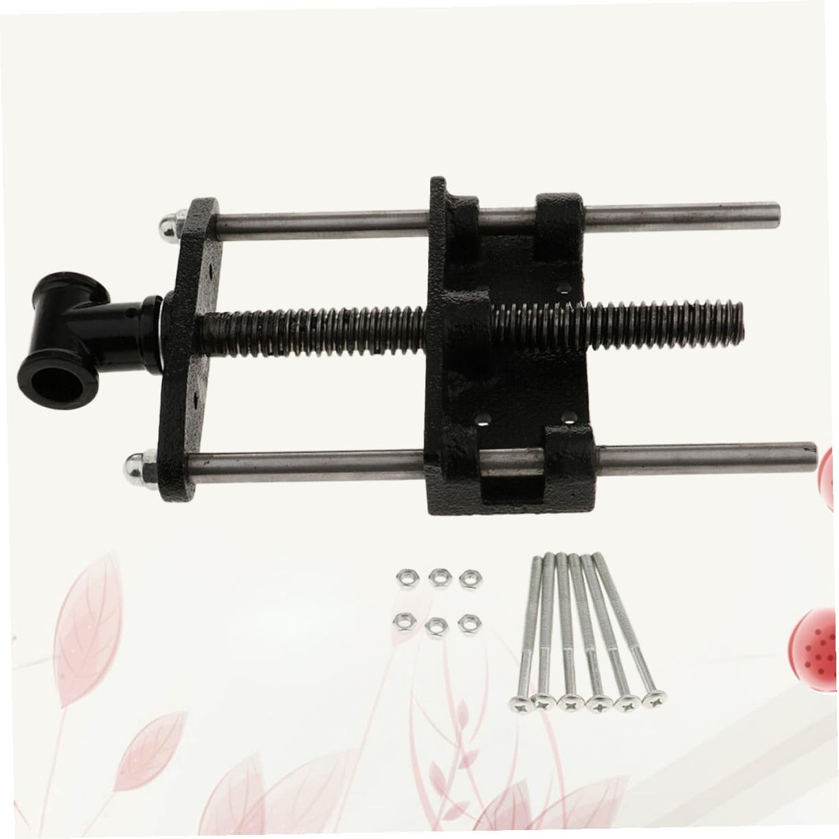 Woodworking Table Clamp 7-inch Standard Bench Clamp with Connecting Guide Rod for DIY Woodworking Workshop Use