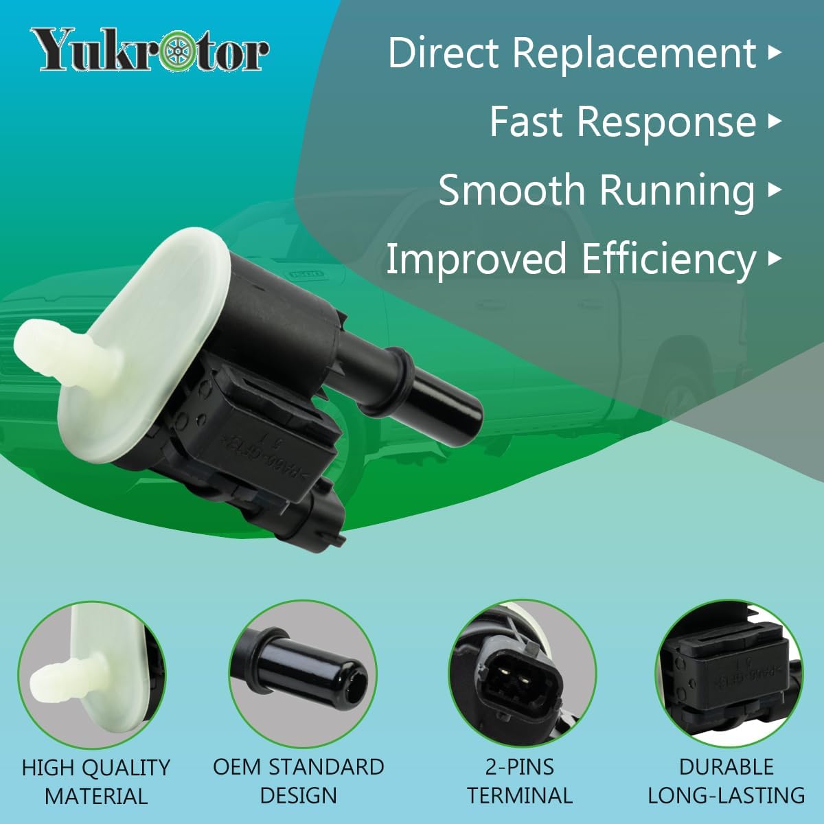 Vapor Canister Purge Valve 4627694AA Compatible with 2013-2024 Chrysler 300 Dodge Challenger Charger Durango Jeep Grand Cherokee Wrangler Ram 1500/2500/3500 Replaces OE# 911-410