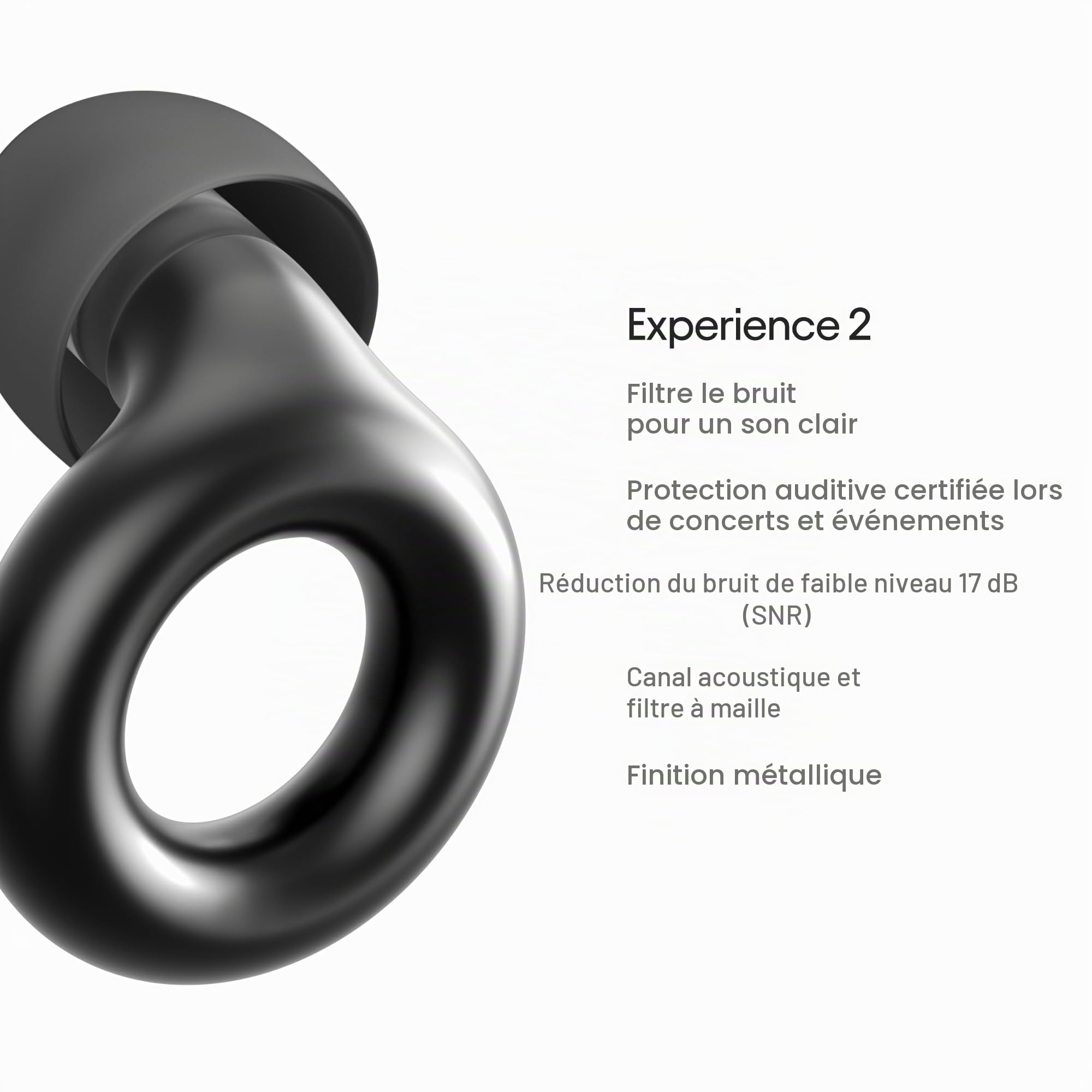 Loop Earplugs, coffret Experience Link – Experience 2 + Link | Bouchons d’oreille réutilisables pour la sensibilité au bruit, les concerts, spectacles, festivals, la conduite à mot