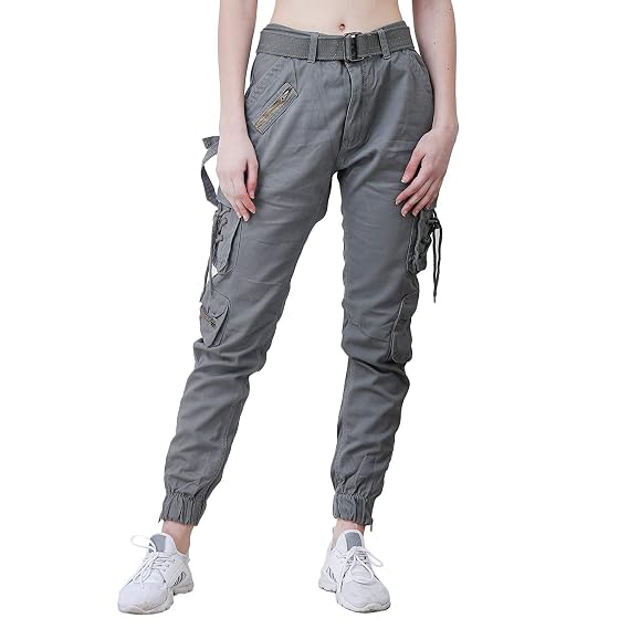Relaxed Fit Cotton Cargo Pants (Green 