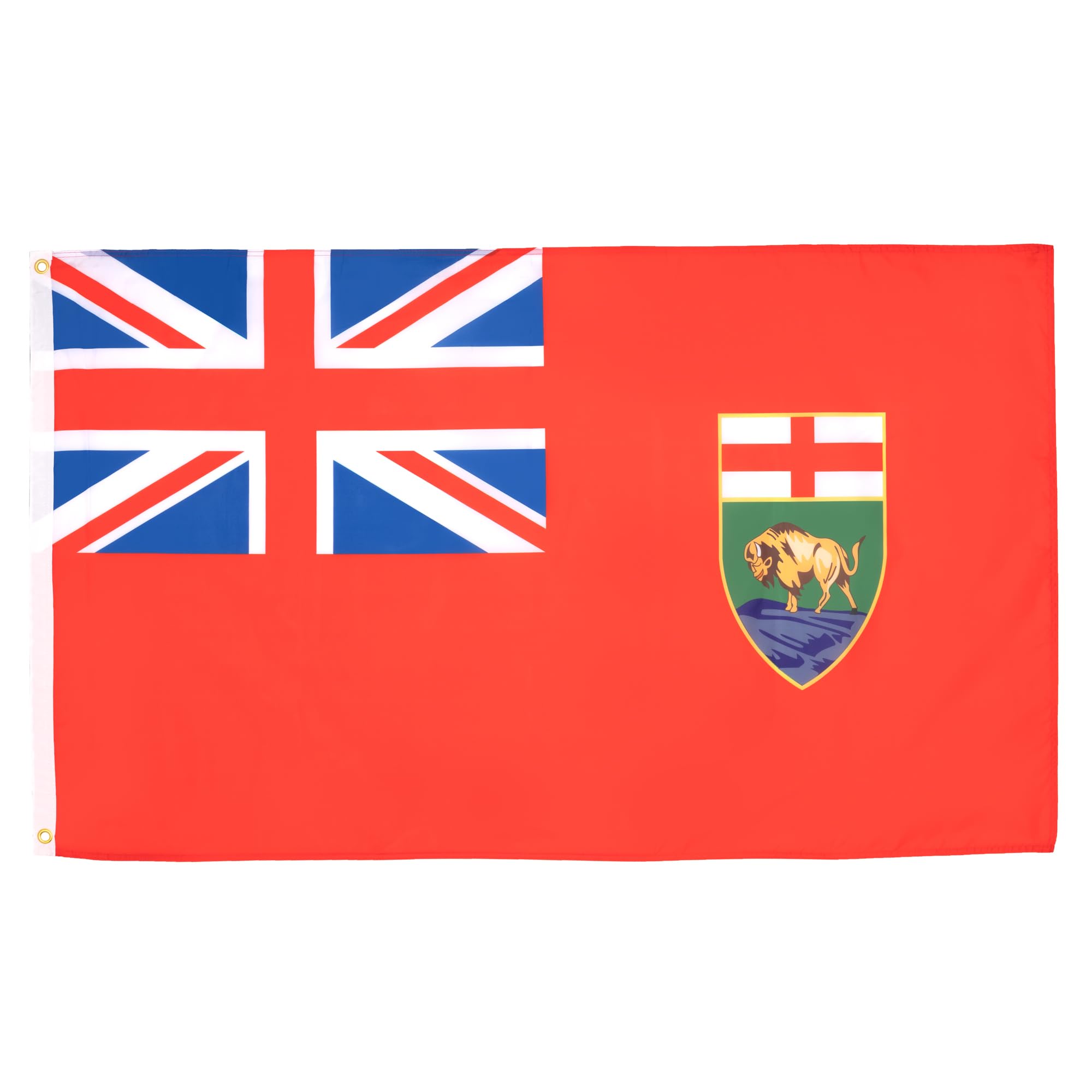 AZ FLAG Flaga Manitoba 150x90 cm Poliester 100D 2 Oczka | Do wnętrz i na zewnątrz flaga dekoracyjna podwójne szwy i wzmocnione krawędzie z metalowe oczka