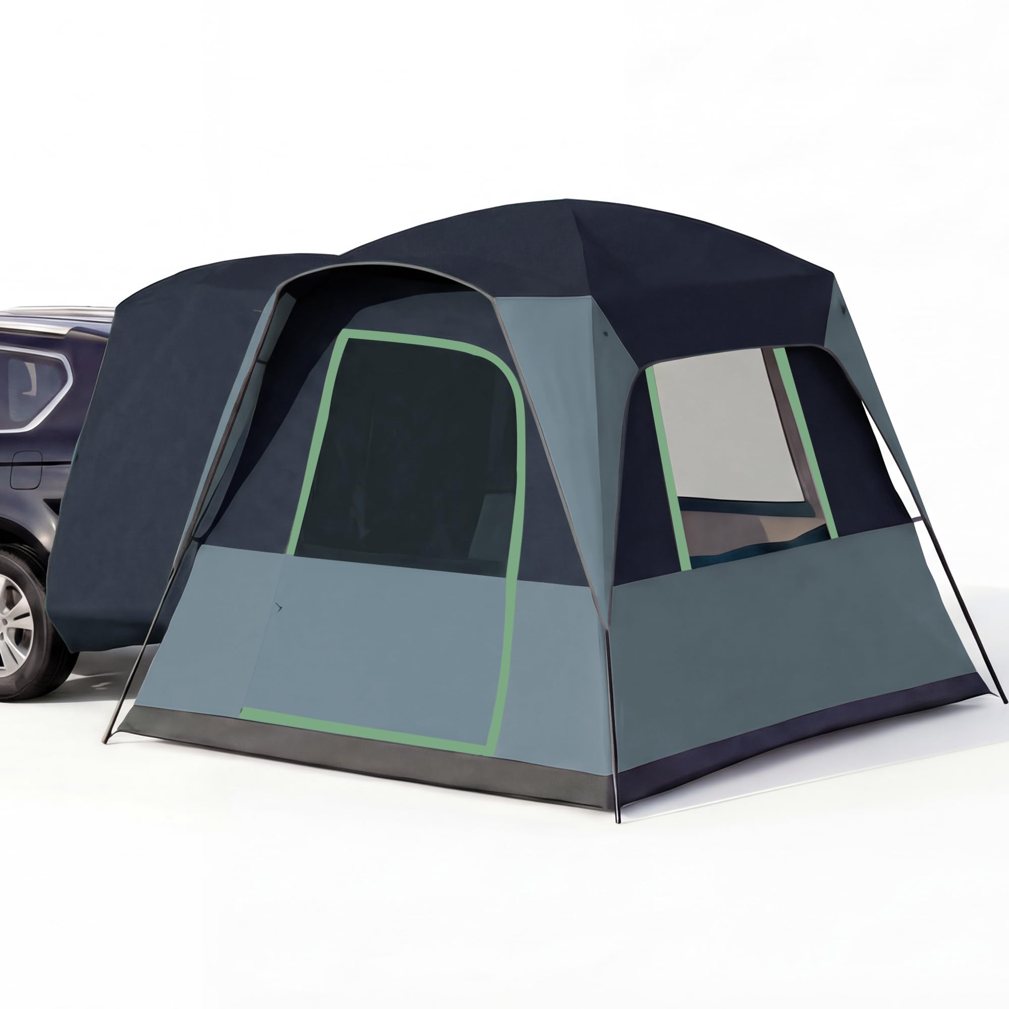 5/6 Person SUV Tent for Camping, SUV Tailgate Tent,Truck Car Tent Weather Resistant Portable for Car SUV Van Camping, Includes Rainfly and Storage Bag, 300 W X 240 L X 220 H