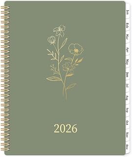 2026 Planner - Planner 2026 Weekly and Monthly with Tabs, 9’’ × 11’’, Jan 2026 - Dec 2026, Hardcover, 12 Monthly Tabs, Premium Paper, Twin-wire Binding, Inner Pocket