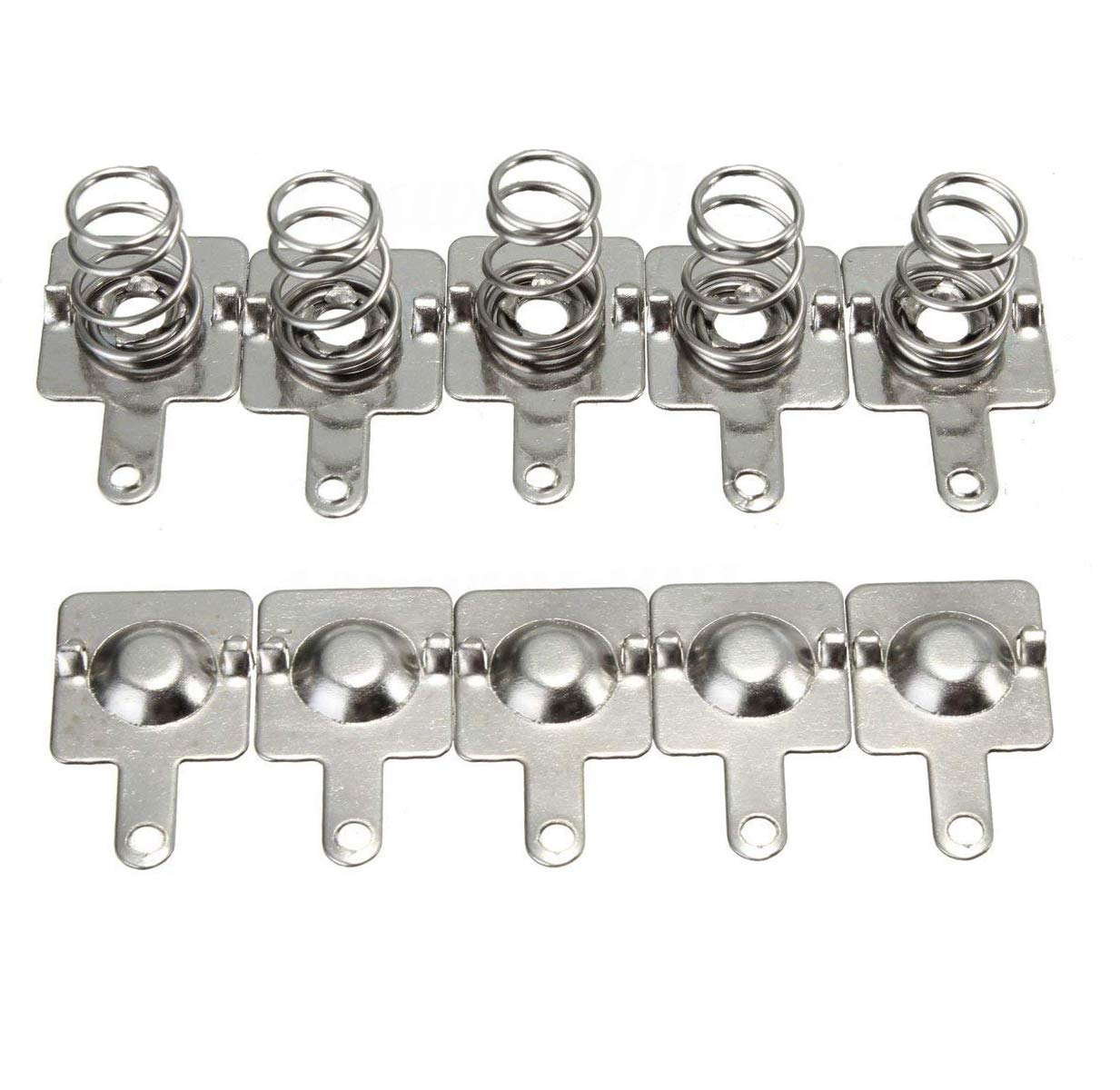 YXQ 100Pairs AA Battery Spring Plate Set Contact Positive Negative Conversion Silver Tone-image-33
