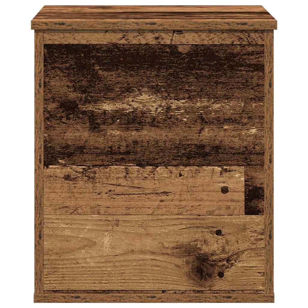 Pudełko do przechowywania, stare drewno, 40 x 42 x 46 cm, z materiału drewnopochodnego, skrzynia do przechowywania, pudełko z pokrywką, organizer, miejsce do przechowywania do salonu