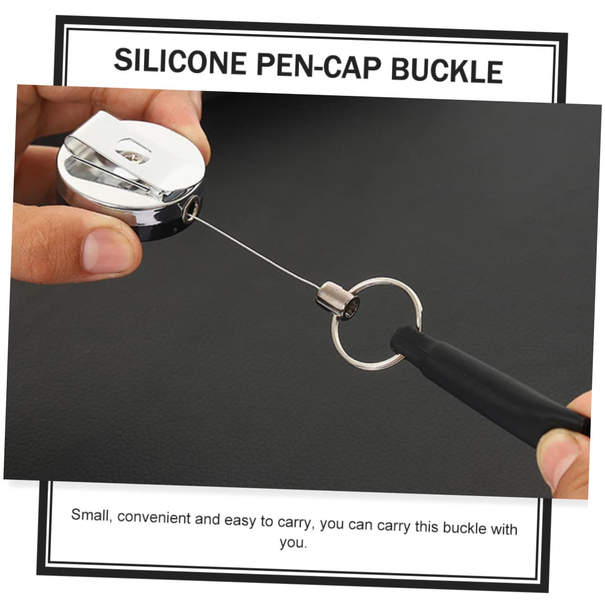 MAGICLULU 12pezzi Portachiavi Retrattile Silicone Con Cappuccio Per Penna Da Antifurto e Pratico Per Outdoor e Attività Quotidiane