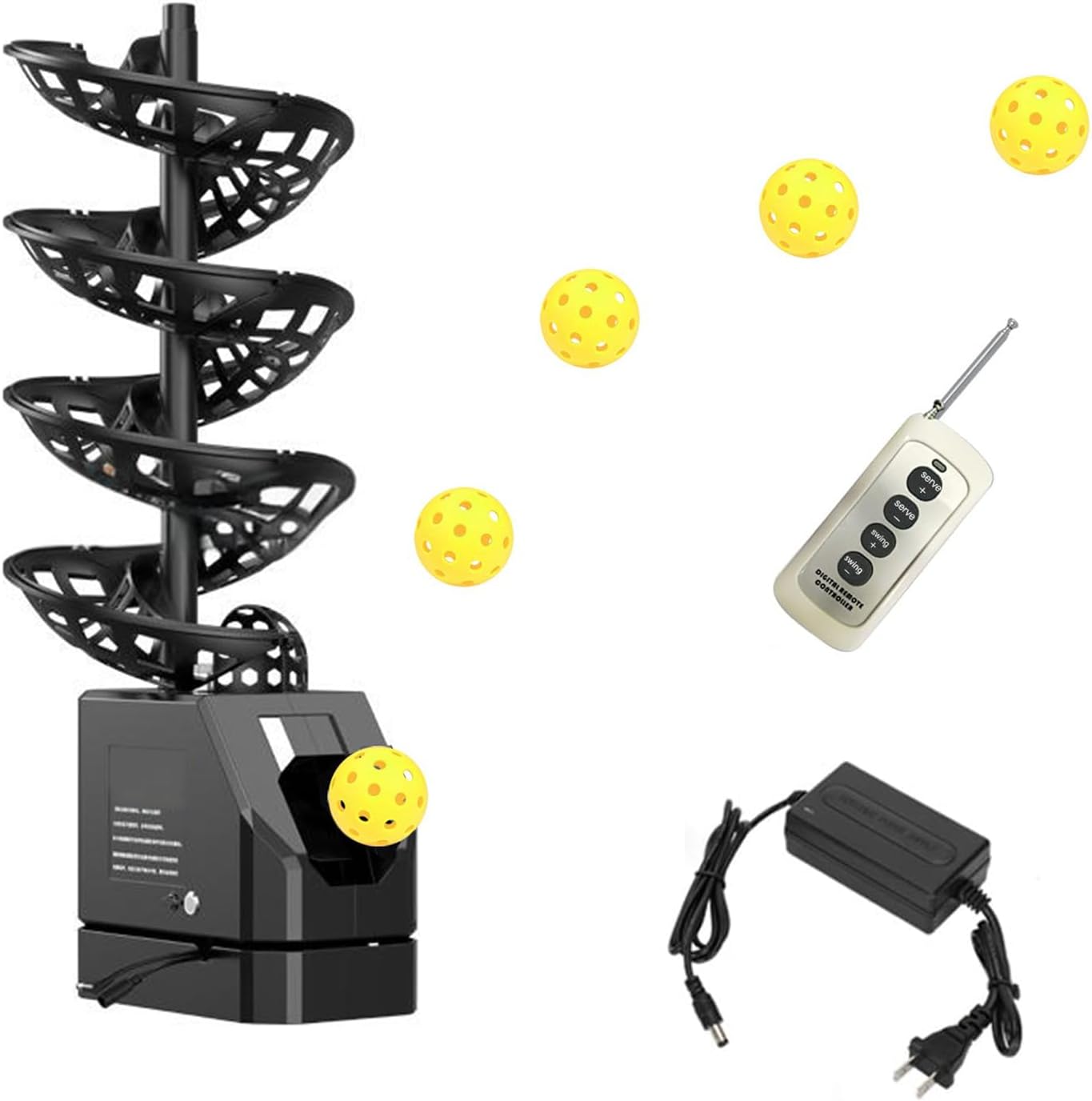 Portable Tennis Ball Machine - Automatic Server, Rechargeable Battery, Remote, 33 Balls, Adjustable for Training, 5200mAh Battery, for Beginners to Pros Upgradedversion