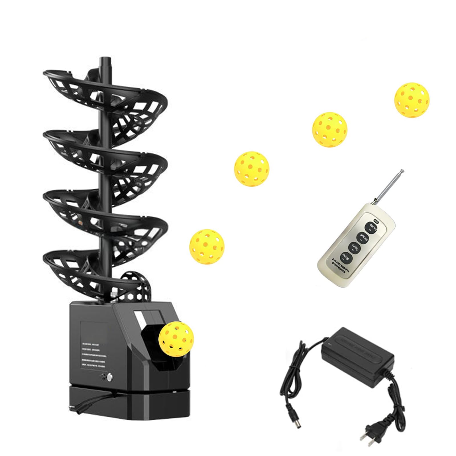 Macchina Lanciapalle Tennis - Controllo Telecomando,Batteria 5-6 h, Angolo Regolabile,Altezza Regolabile,Frequenza Regolabile,Allenatore Tennis Automatico Adatto Principianti Upgradedversion