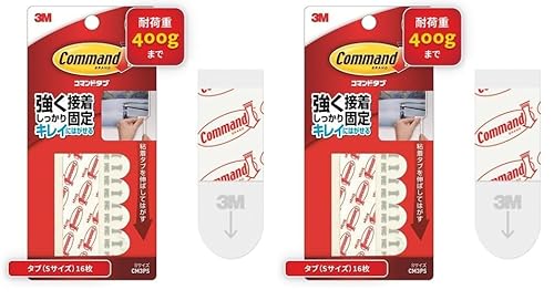 3M 両面テープ コマンド タブ はがせる Sサイズ 16枚 CM3PS (× 2)