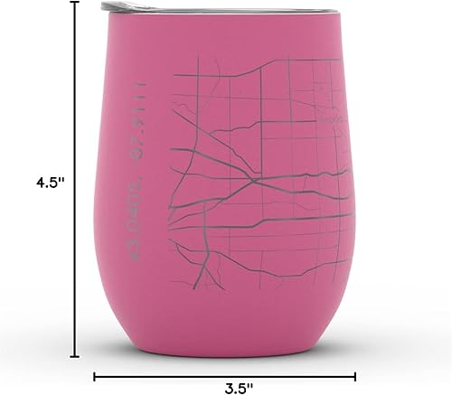 Vista 308 de Well Told Lexington Kentucky Map - Vaso de vino aislado con grabado de mapa de Kentucky, taza de acero inoxidable grabada (12 onzas, verde domingo)