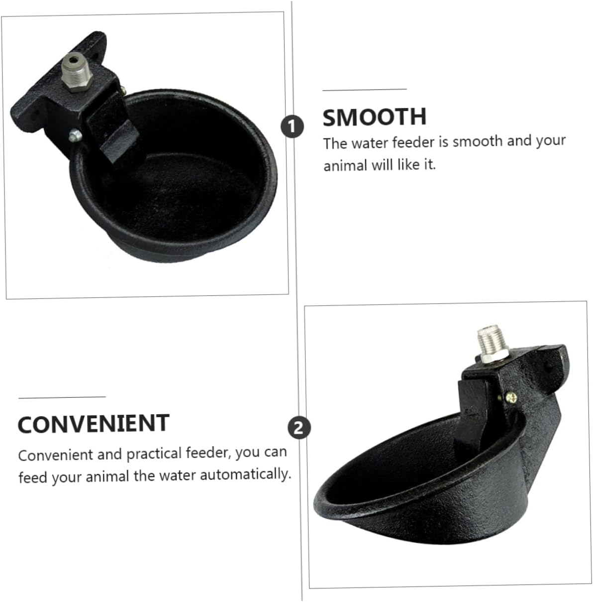 Pig Water Feeder Automatic Nipple Waterer Livestock Drinking Water Bowl