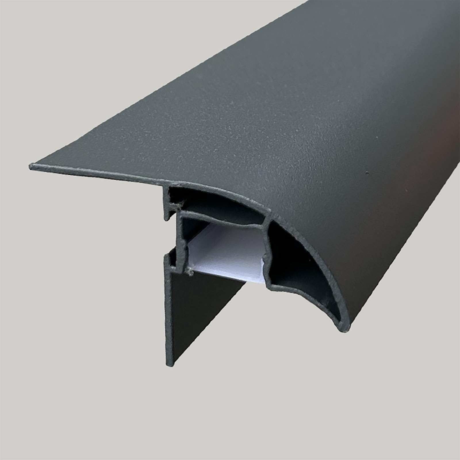 Profilo gocciolatoio Profilo esterno alluminio deviatore acqua con gola LED, canale gocciolatoio tetto, profilo impermeabile davanzale finestra e protezione muro esterno | Gray