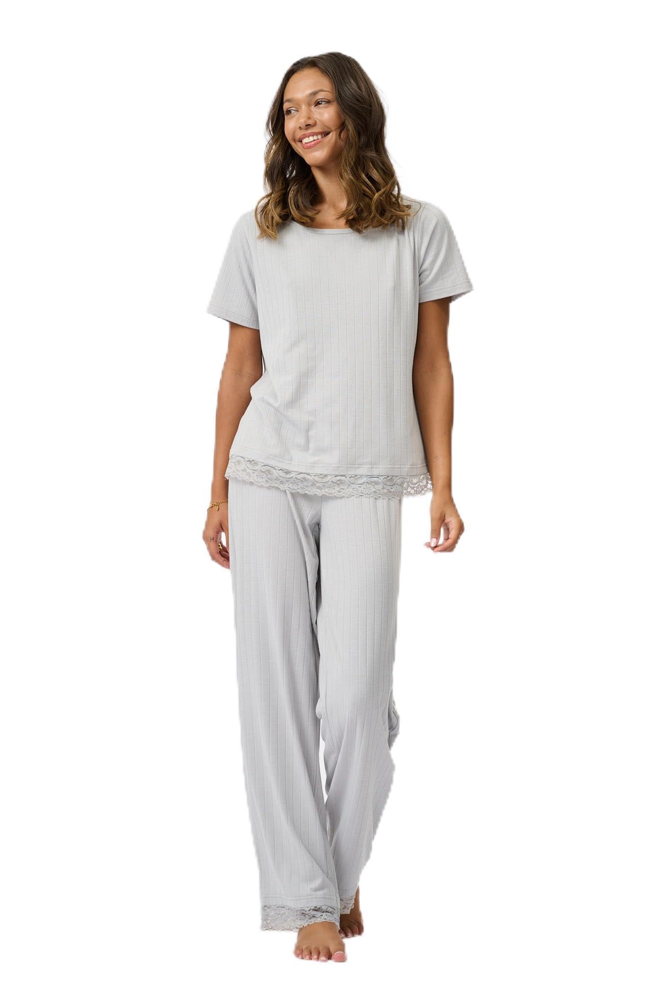 Ted Baker women's Betty Wide Leg Drop Needle Rib Jersey Pijama